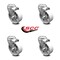 Service Caster 4 Inch Semi Steel Wheel Swivel Bolt Hole Caster Set SCC-BH20S415-SSR-4 - alternate 2